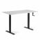 Регульований стіл AdapDesk Smart Manual 18мм Crystal White, Space Black, фото 8 mini