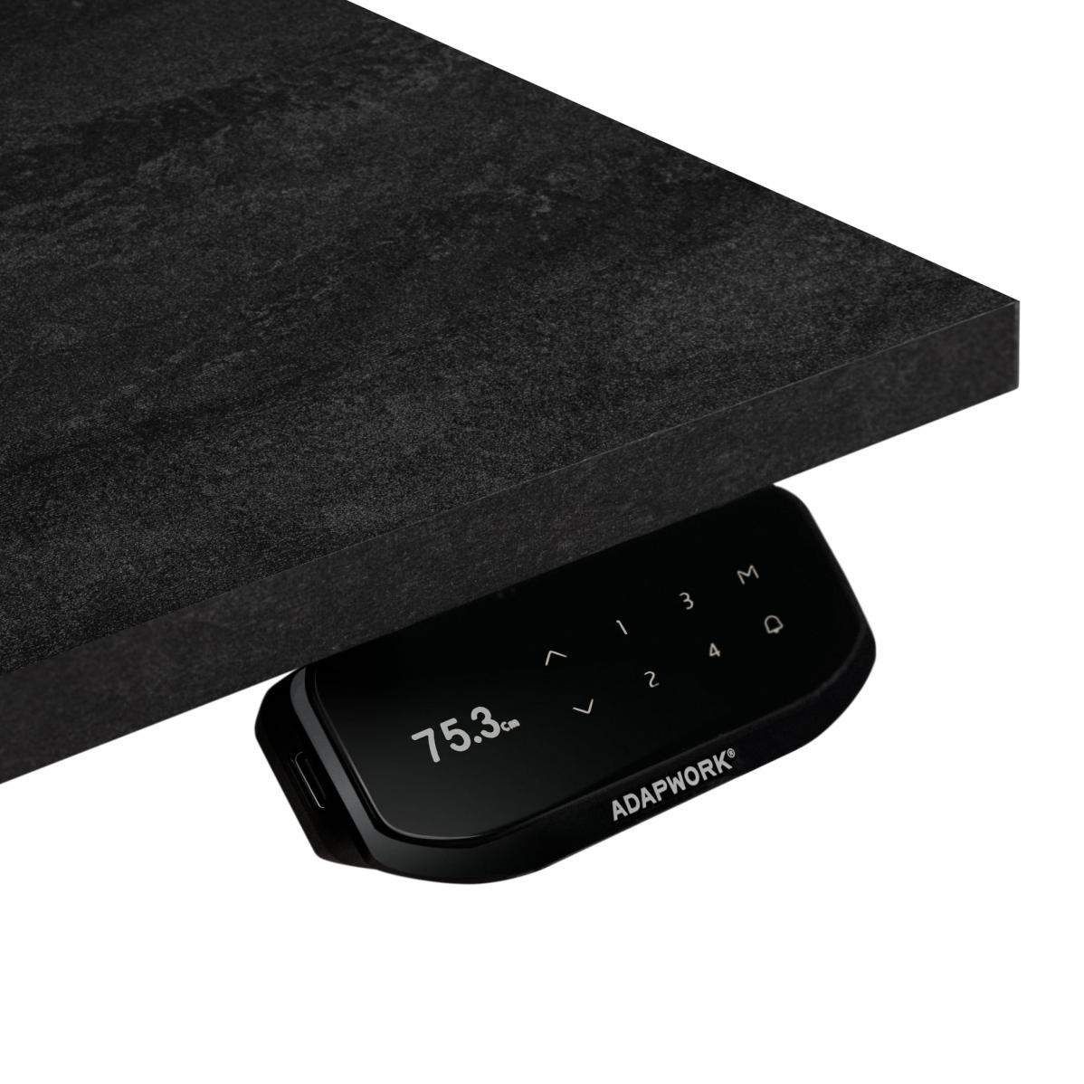 Регульований стіл AdapDesk Smart 2 Motor 18мм Carbon Black, Snow White, фото 2