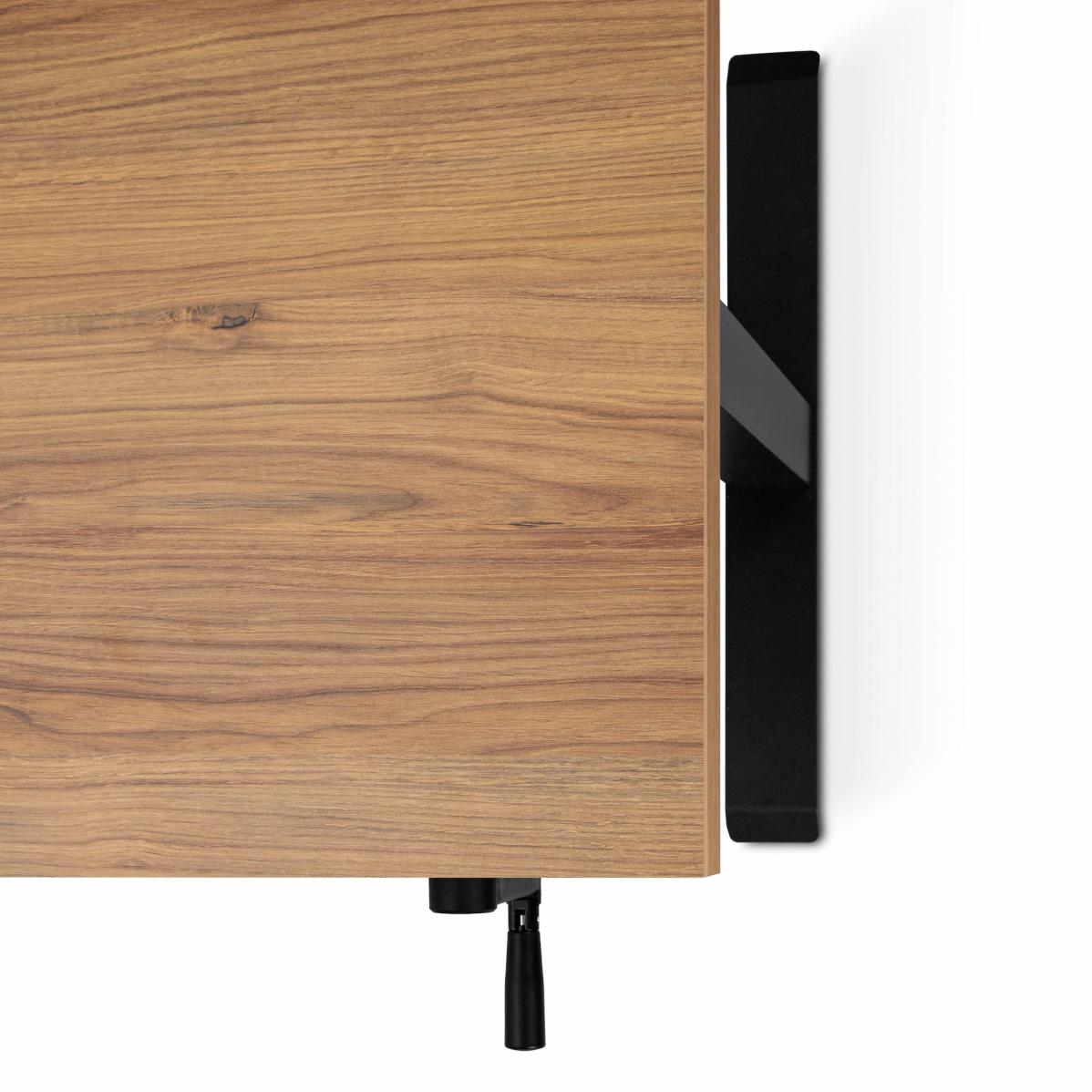 Регулируемый стол AdapDesk Smart Manual 18мм Golden Wood, Space Black, фото 4