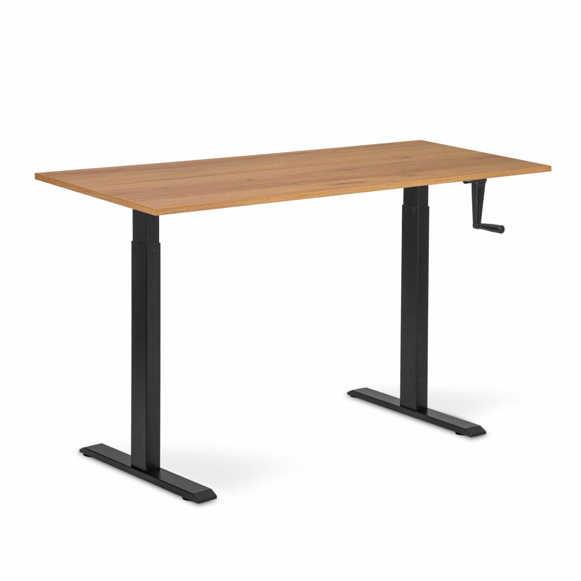 Регулируемый стол AdapDesk Smart Manual 18мм Golden Wood, Space Black, фото 8