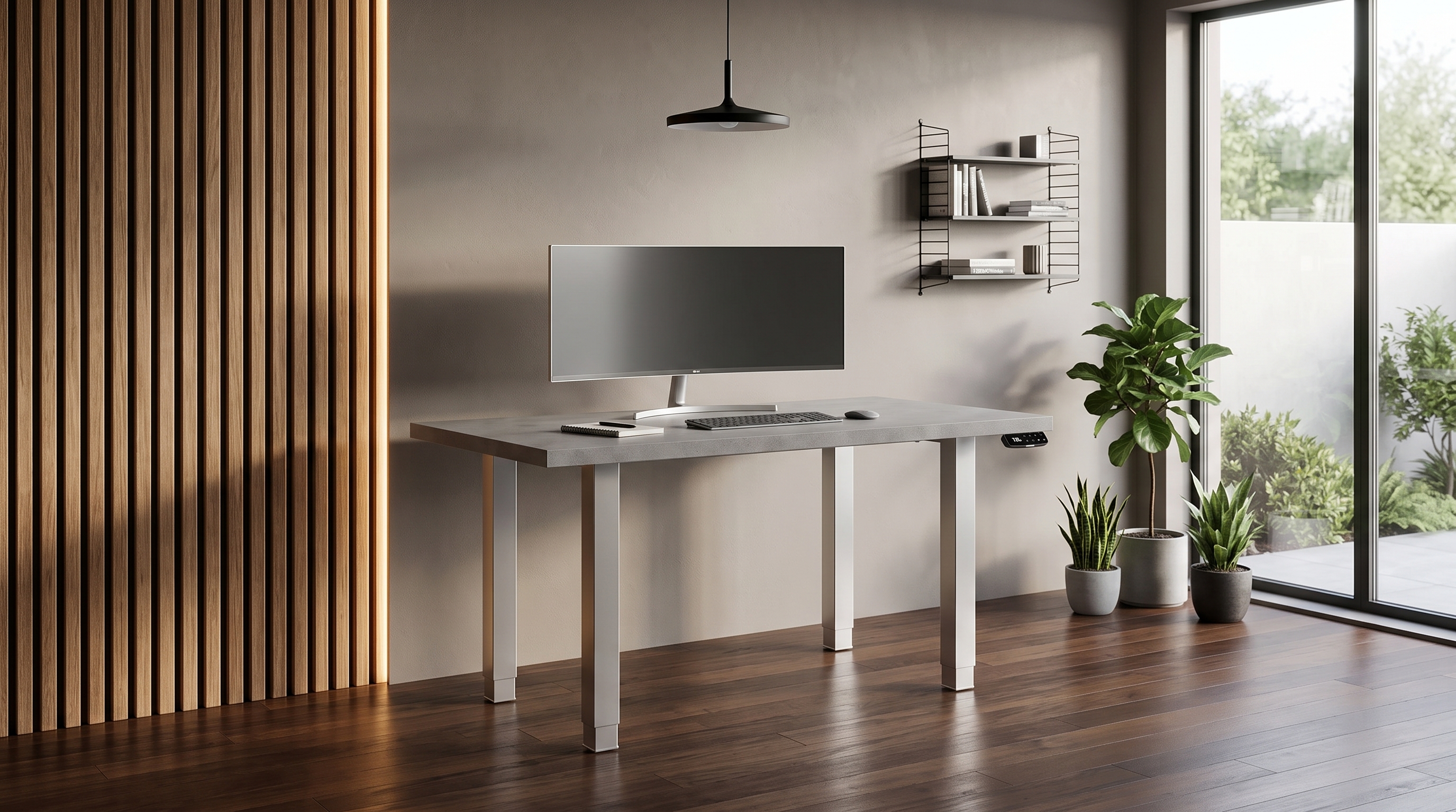 Регульований стіл AdapDesk Smart 4L 2 Motor 36 мм Smoky Gray, Snow White