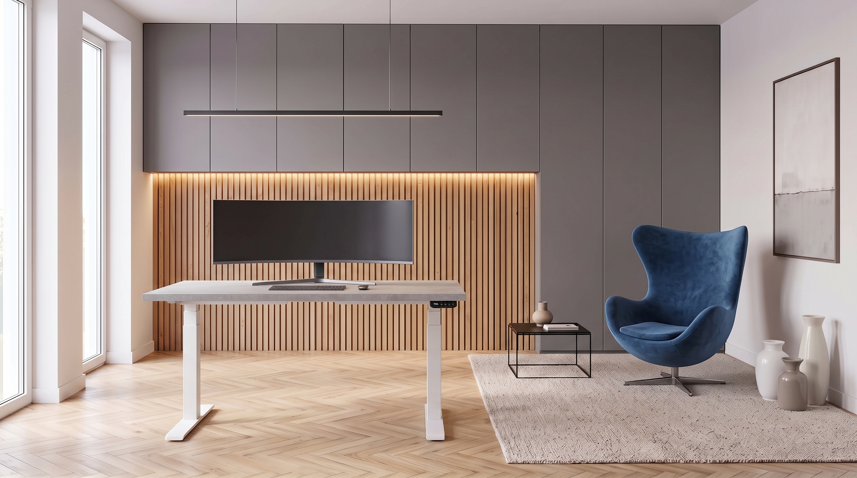 Регульований стіл AdapDesk Smart 2 Motor Pro 36мм Smoky Gray, Snow White