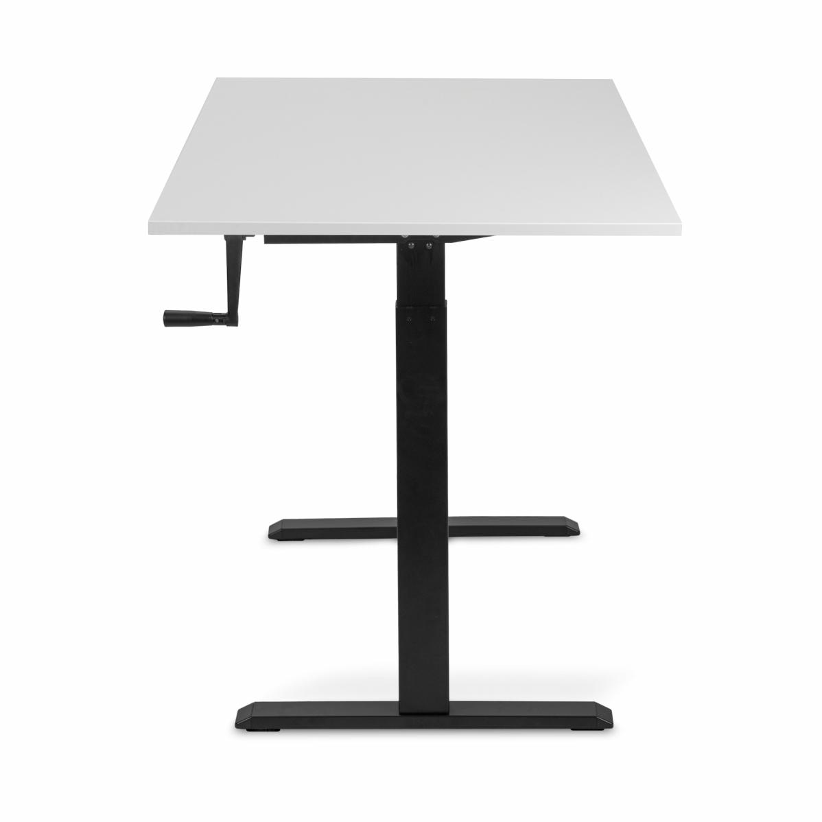 Регулируемый стол AdapDesk Smart Manual 18мм Crystal White, Space Black, фото 3