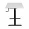 Регульований стіл AdapDesk Smart Manual 18мм Crystal White, Space Black, фото 3 mini