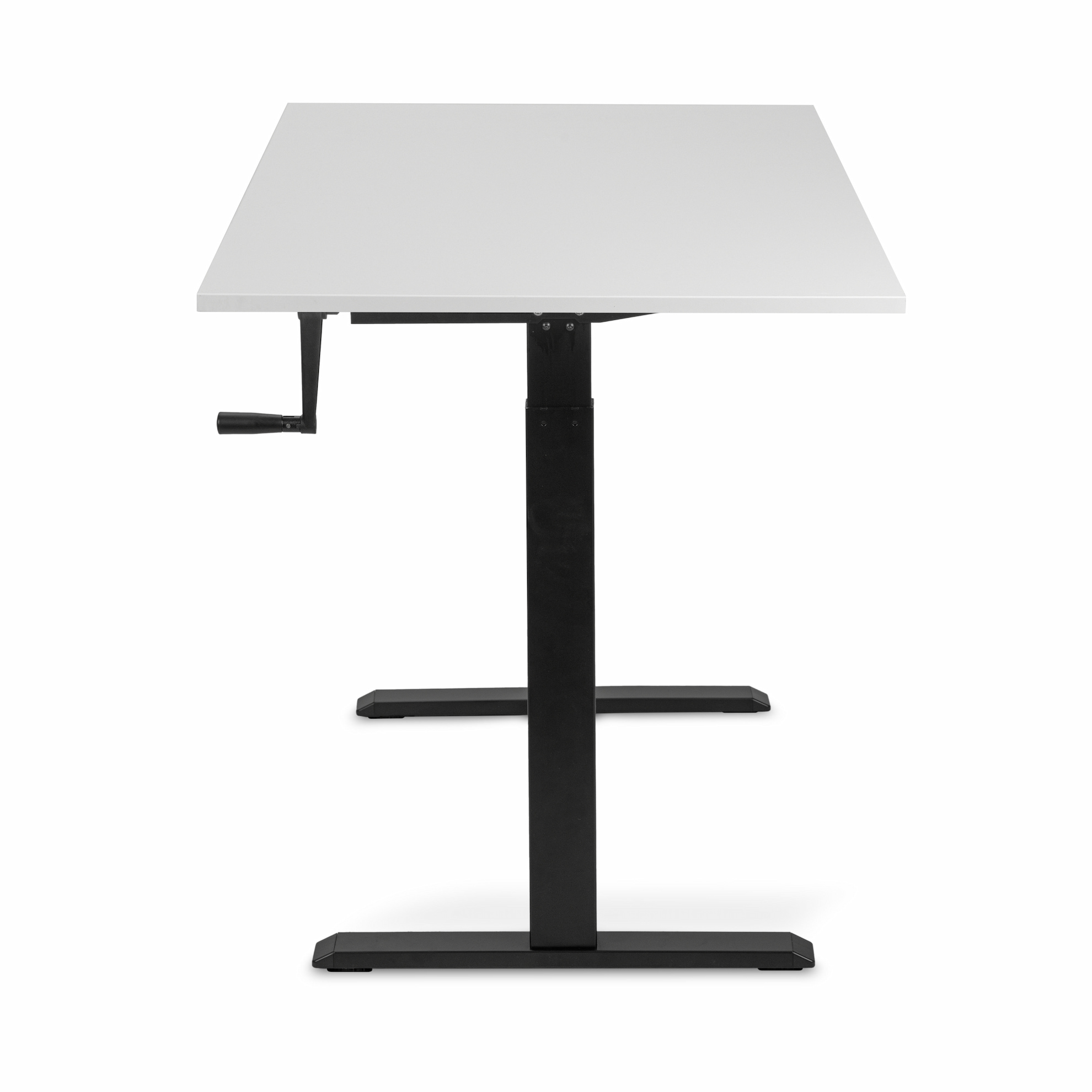 Регульований стіл AdapDesk Smart Manual 18мм Crystal White, Space Black, фото 3