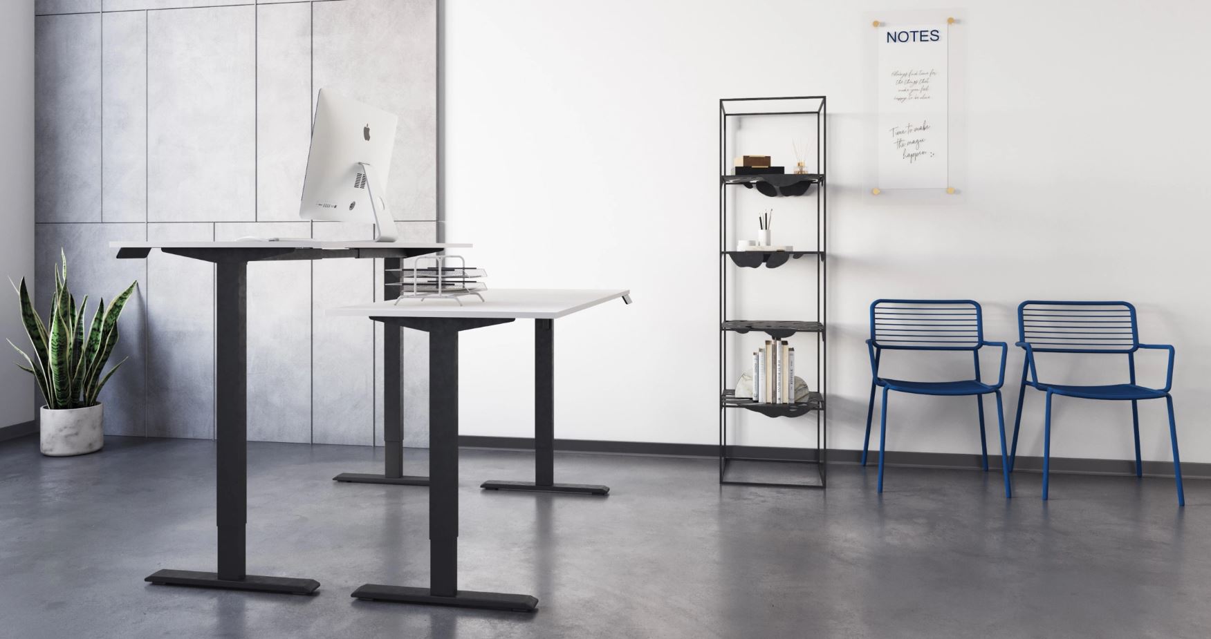 Регулируемый стол AdapDesk Smart 1 Motor 18мм Crystal White, Space Black