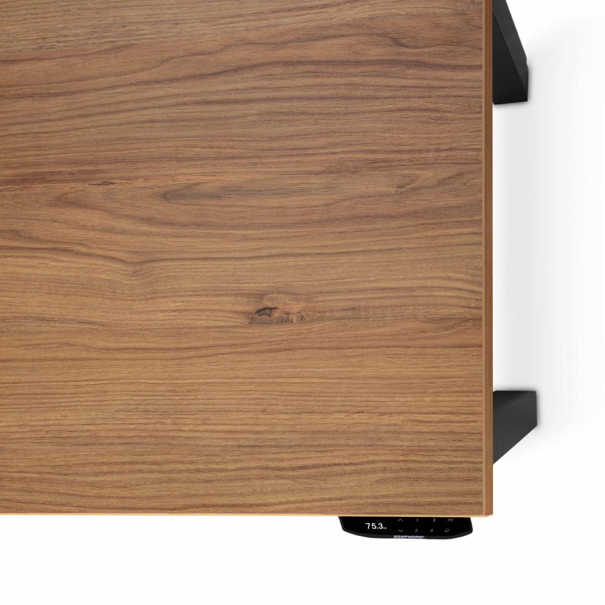 Регулируемый стол AdapDesk Smart 4L 2 Motor 36 мм Golden Wood, Space Black, фото 4