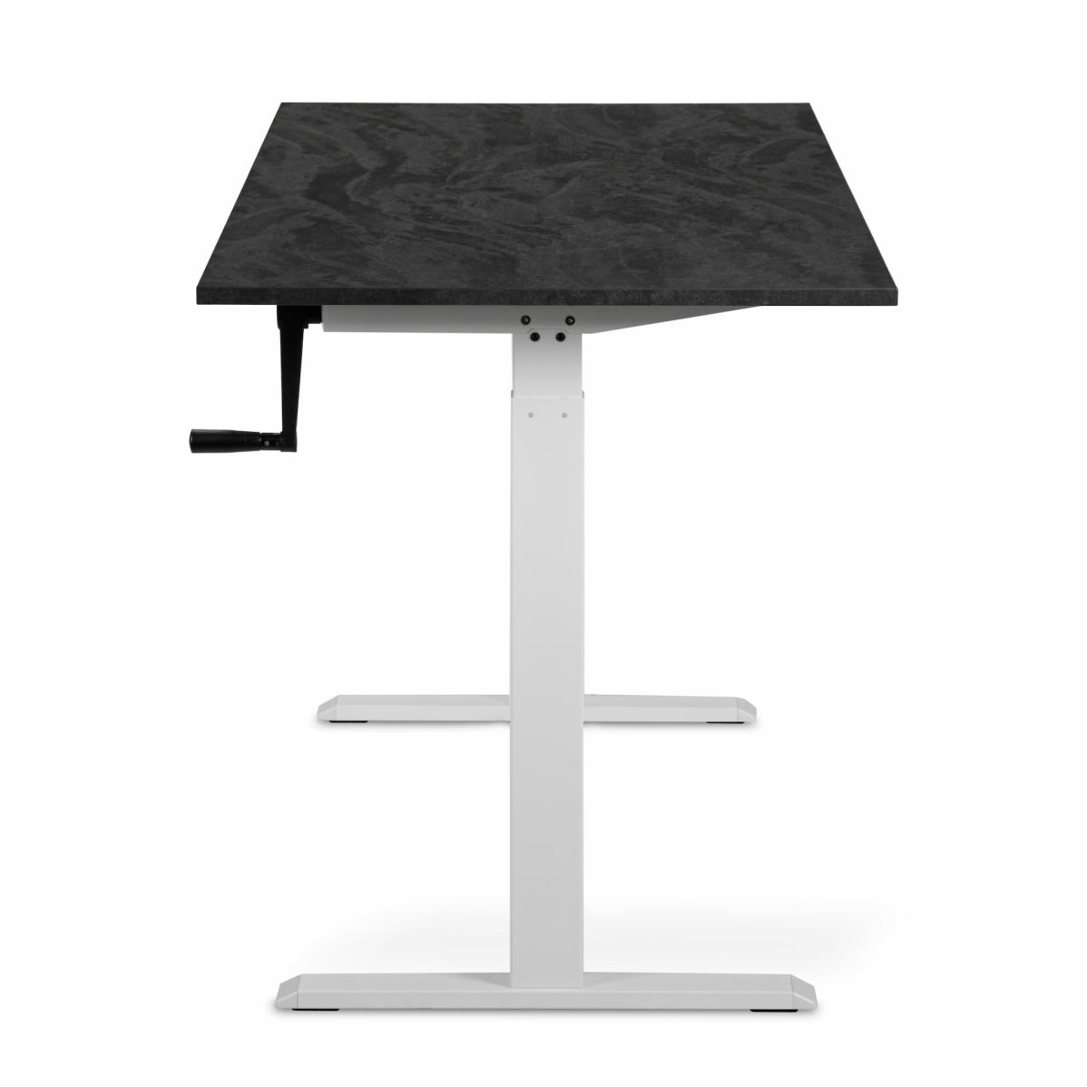 Adjustable table AdapDesk Smart Manual 18мм Carbon Black, Snow White, photo 3