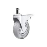 Комплект (5шт) прогумованих роликів CASTORS 75 FIX Білий