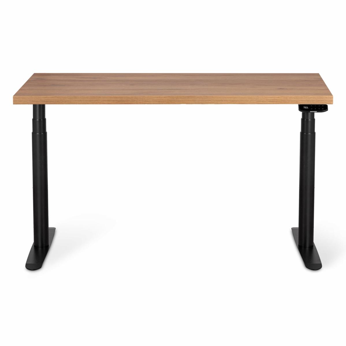 Регулируемый стол AdapDesk Smart 2 Motor Pro Max 36мм Golden Wood, Space Black, фото 1