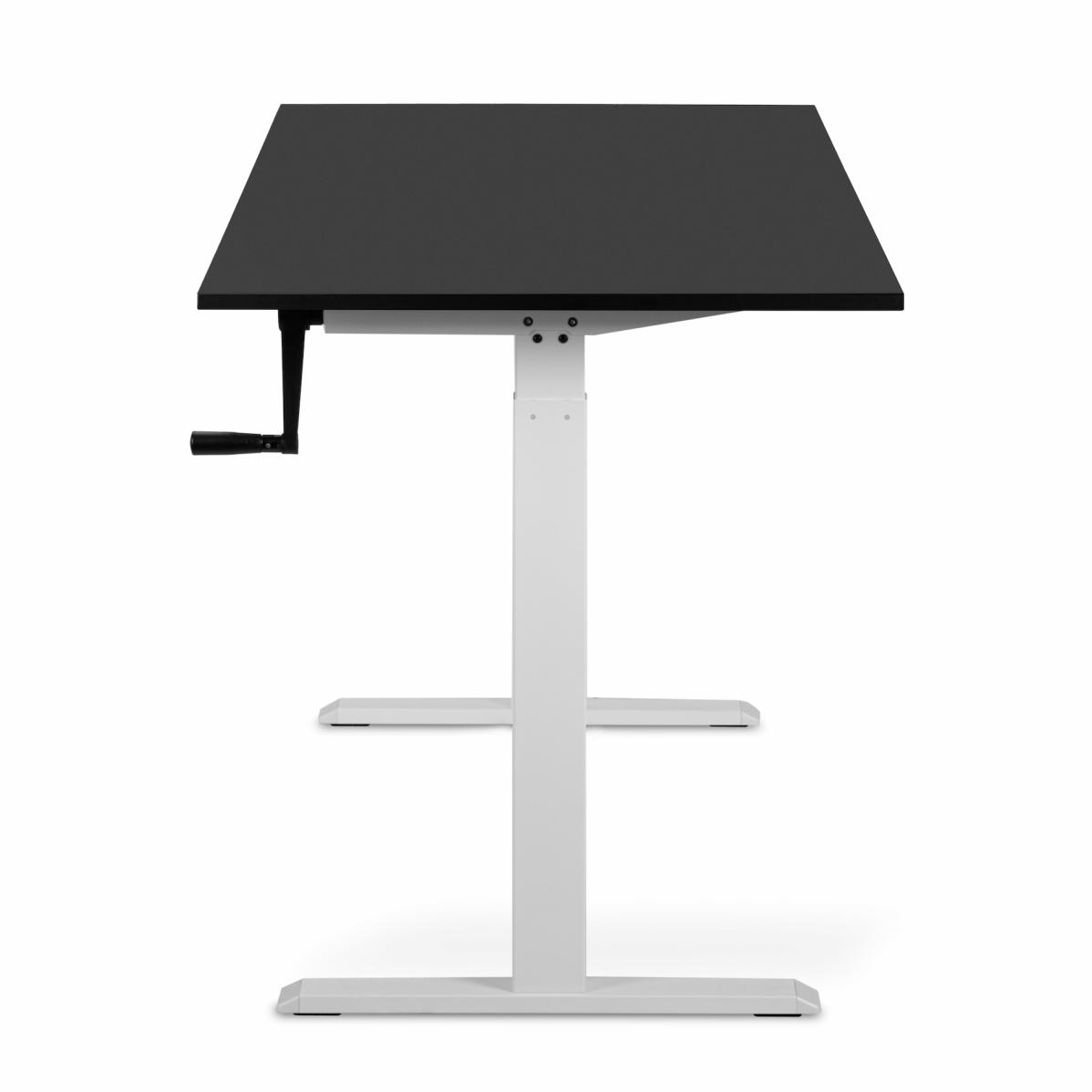 Регулируемый стол AdapDesk Smart Manual 18мм Deep Black, Snow White, фото 3