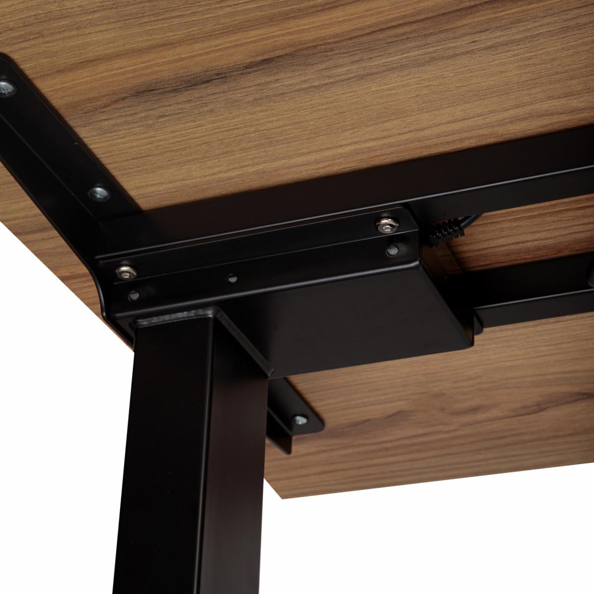 Регульований стіл AdapDesk Smart 2 Motor 18мм Golden Wood, Space Black, фото 6