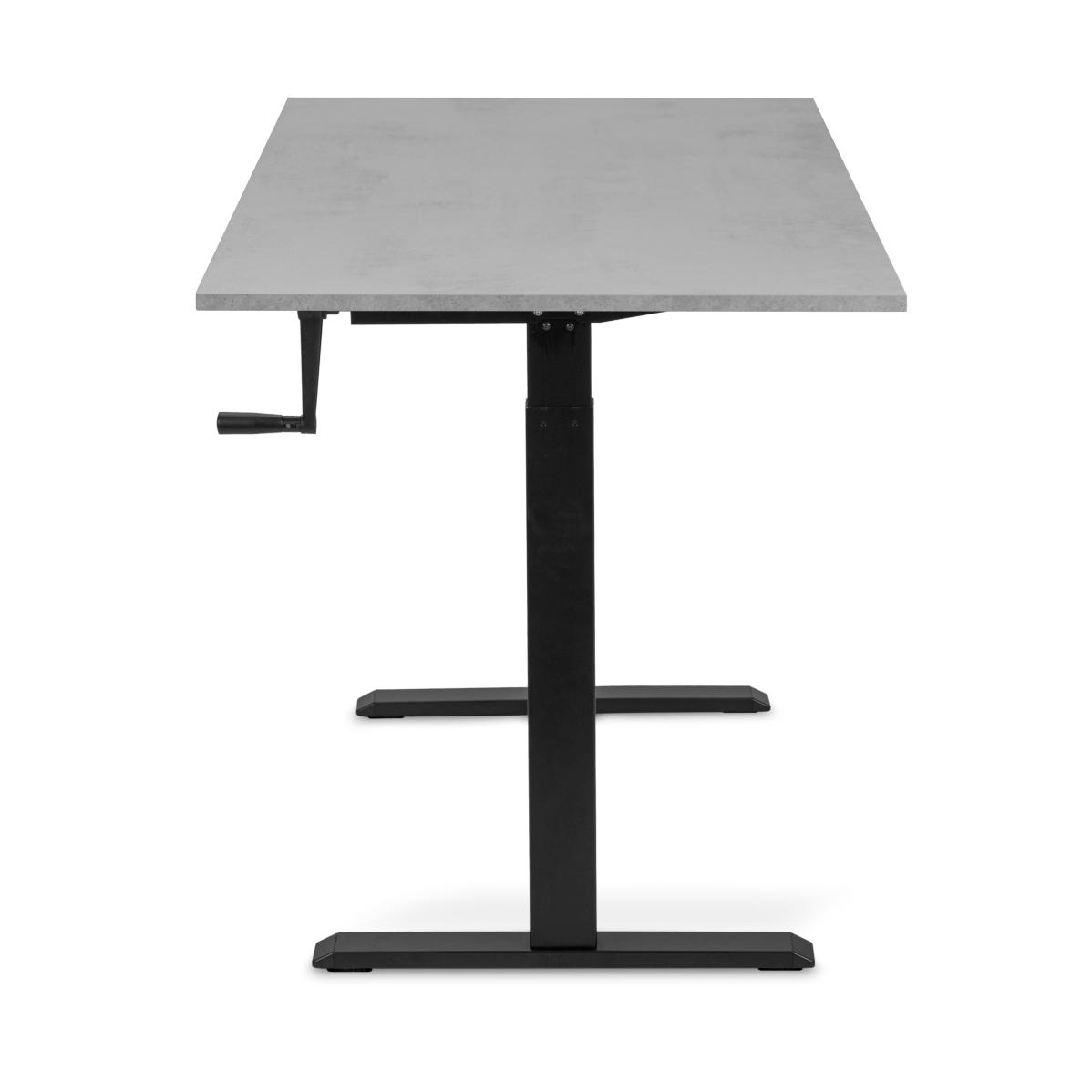 Регулируемый стол AdapDesk Smart Manual 18мм Smoky Gray, Space Black, фото 3