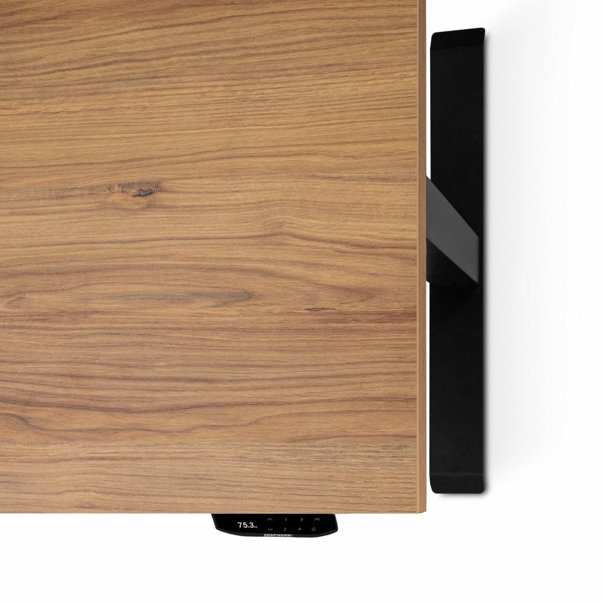 Регульований стіл AdapDesk Smart 2 Motor 18мм Golden Wood, Space Black, фото 4