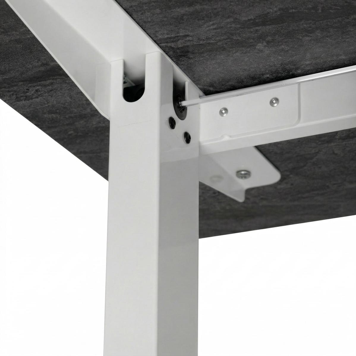 Adjustable table AdapDesk Smart Manual 18мм Carbon Black, Snow White, photo 6
