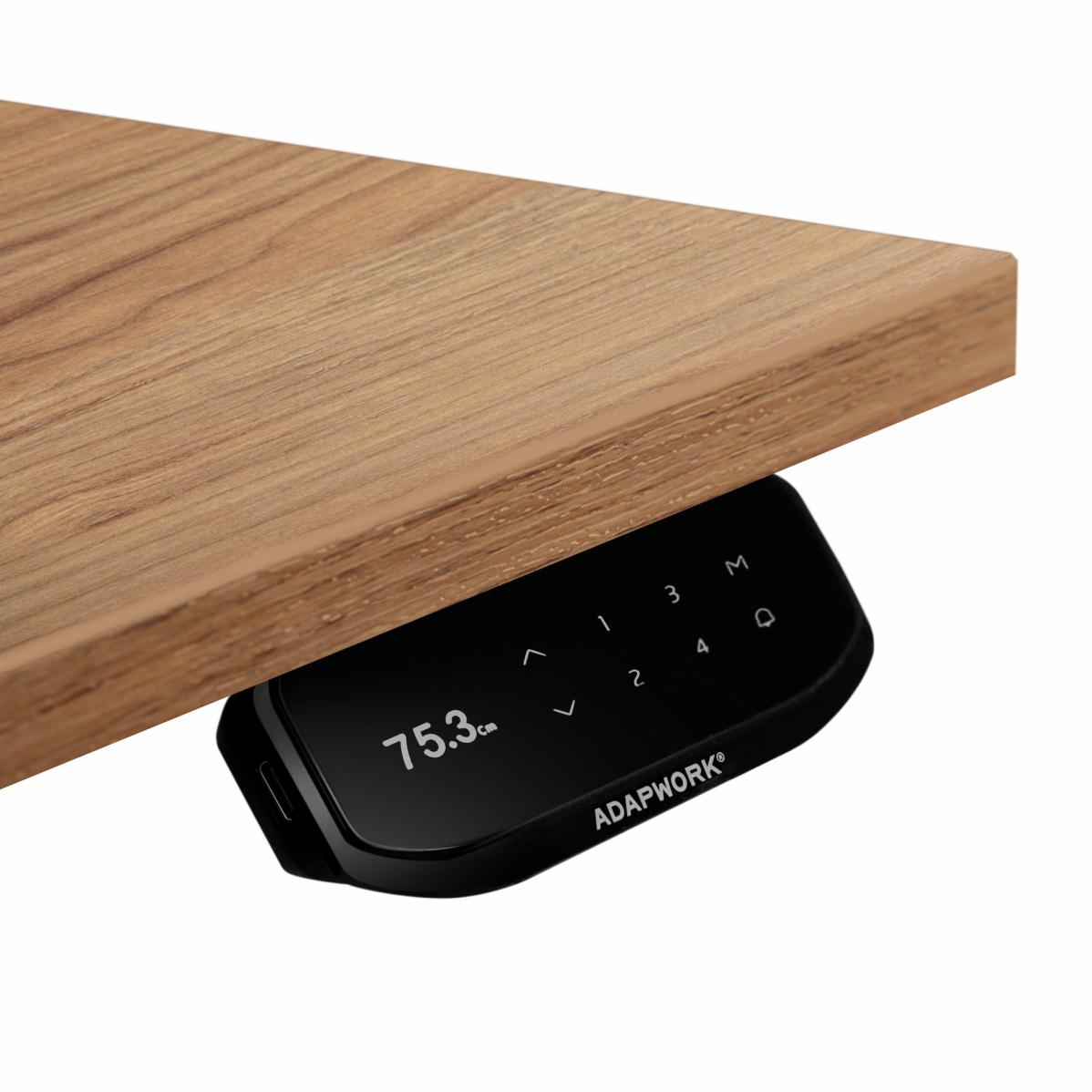 Регульований стіл AdapDesk Smart 2 Motor 18мм Golden Wood, Space Black, фото 2