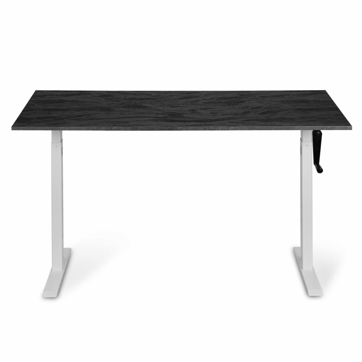 Adjustable table AdapDesk Smart Manual 18мм Carbon Black, Snow White, photo 7