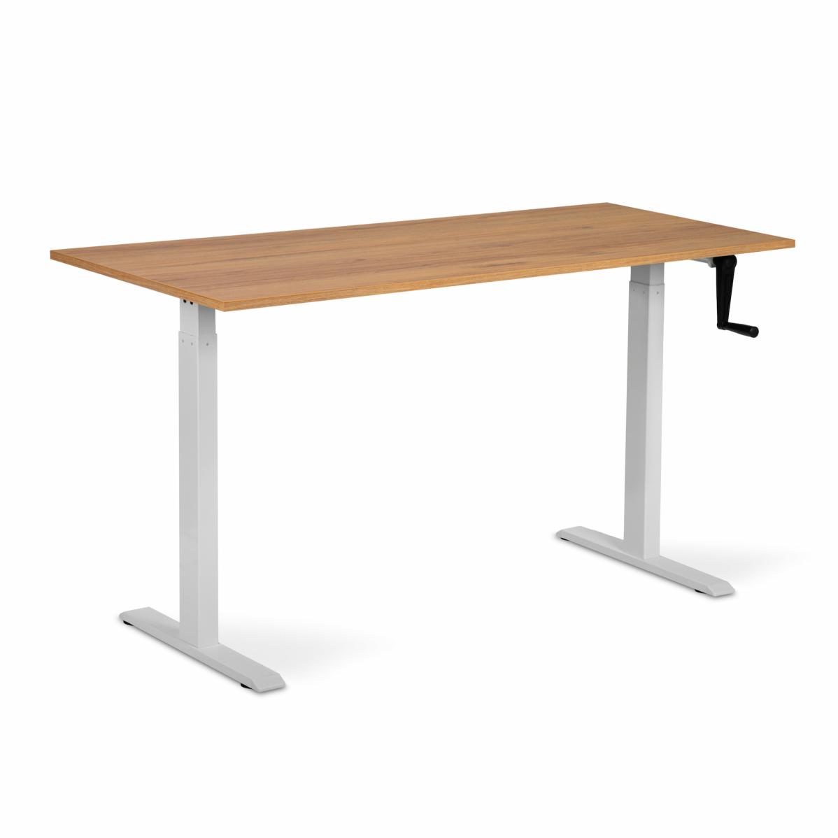 Регулируемый стол AdapDesk Smart Manual 18мм Golden Wood, Snow White, фото 8