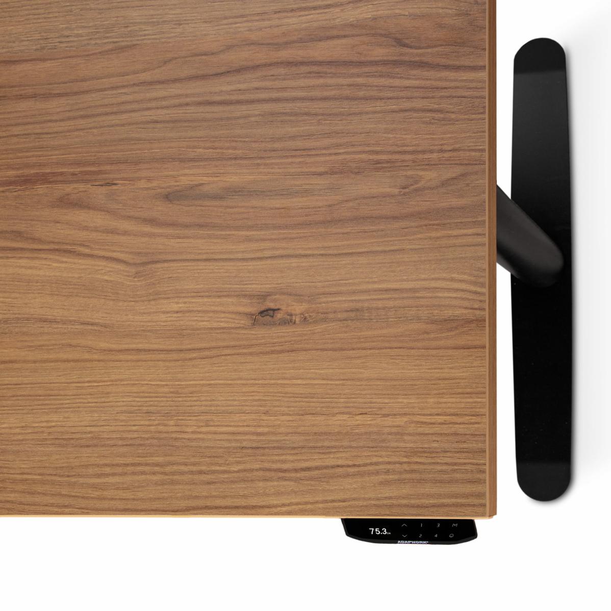 Регулируемый стол AdapDesk Smart 2 Motor Pro Max 36мм Golden Wood, Space Black, фото 4