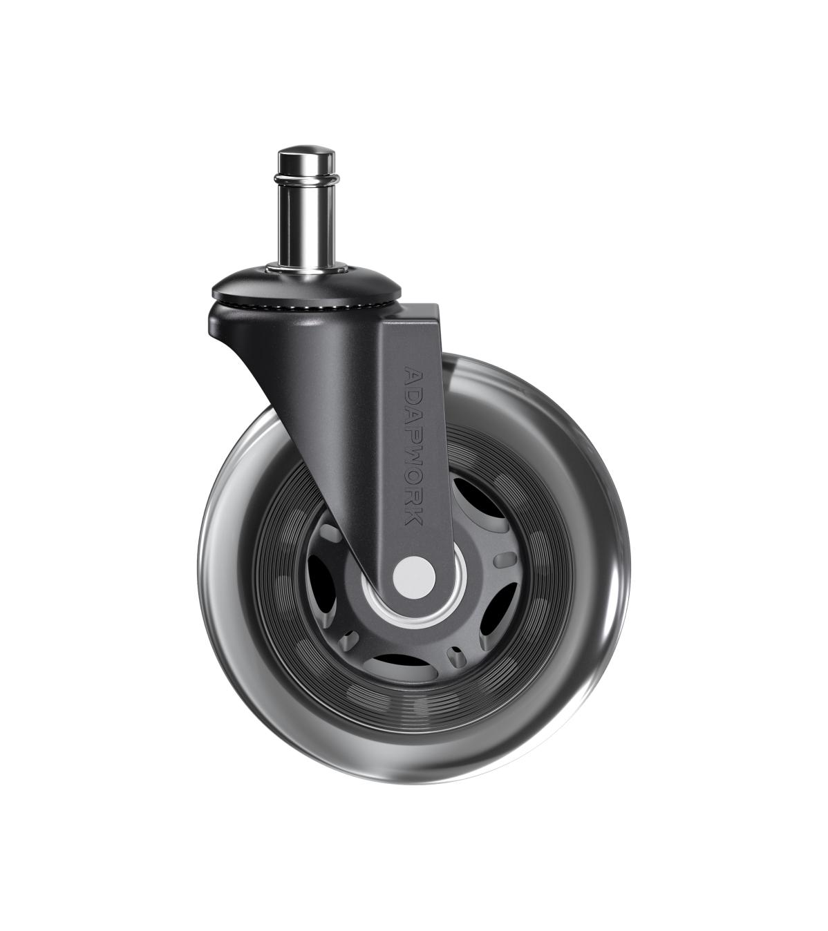 Комплект (5шт) прорезиненных роликов CASTORS 65 Прозрачный, фото 2