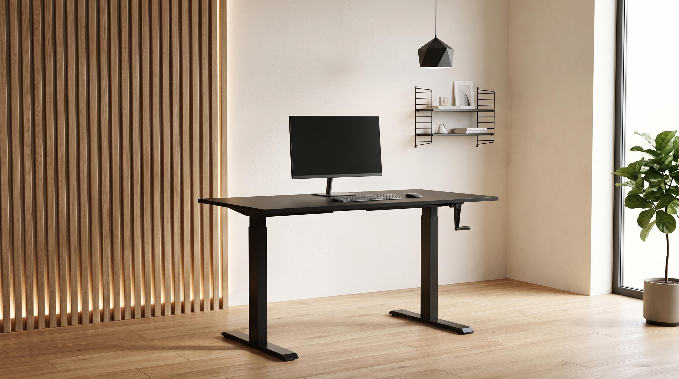 Adjustable table AdapDesk Smart Manual 18мм Deep Black, Space Black