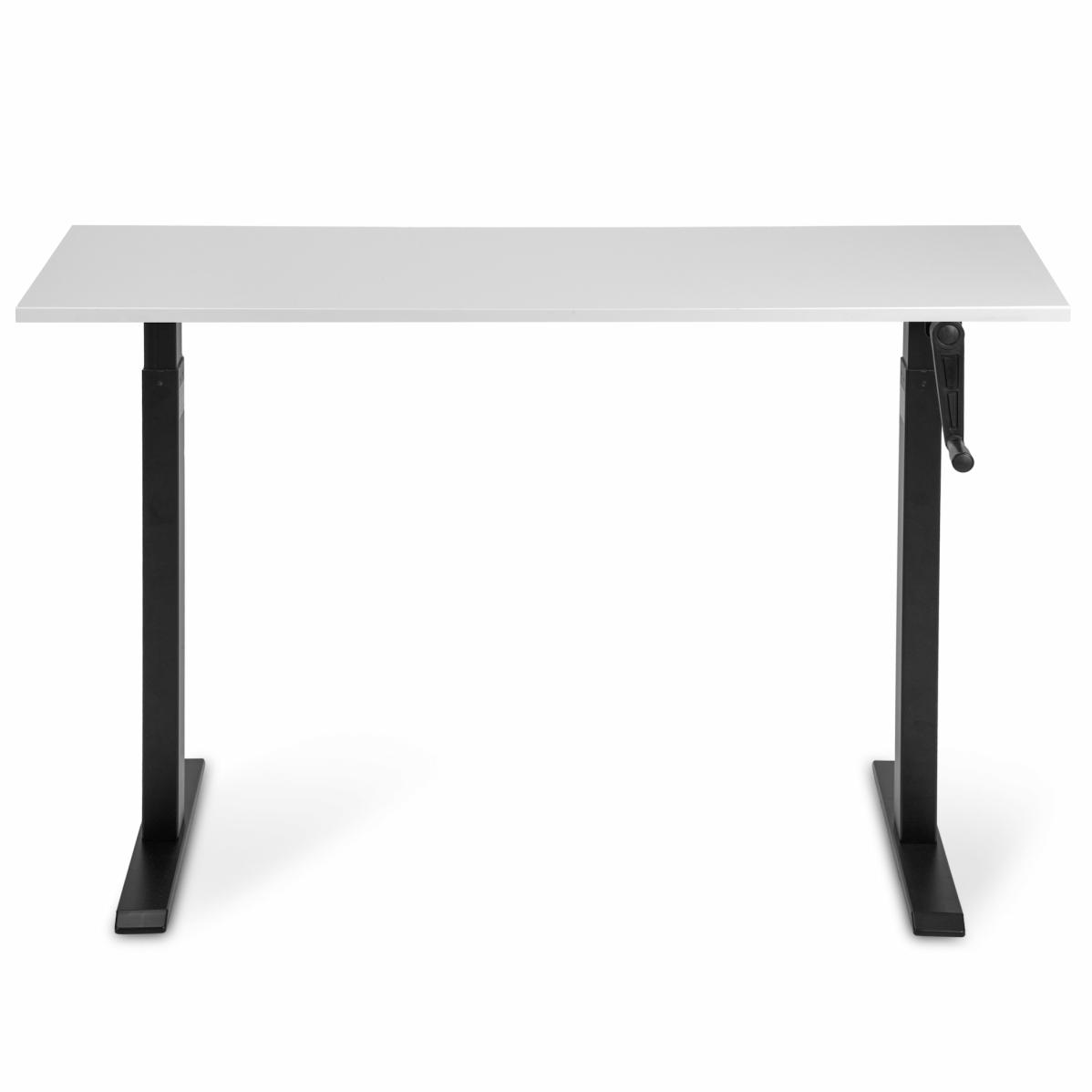 Регулируемый стол AdapDesk Smart Manual 18мм Crystal White, Space Black, фото 1