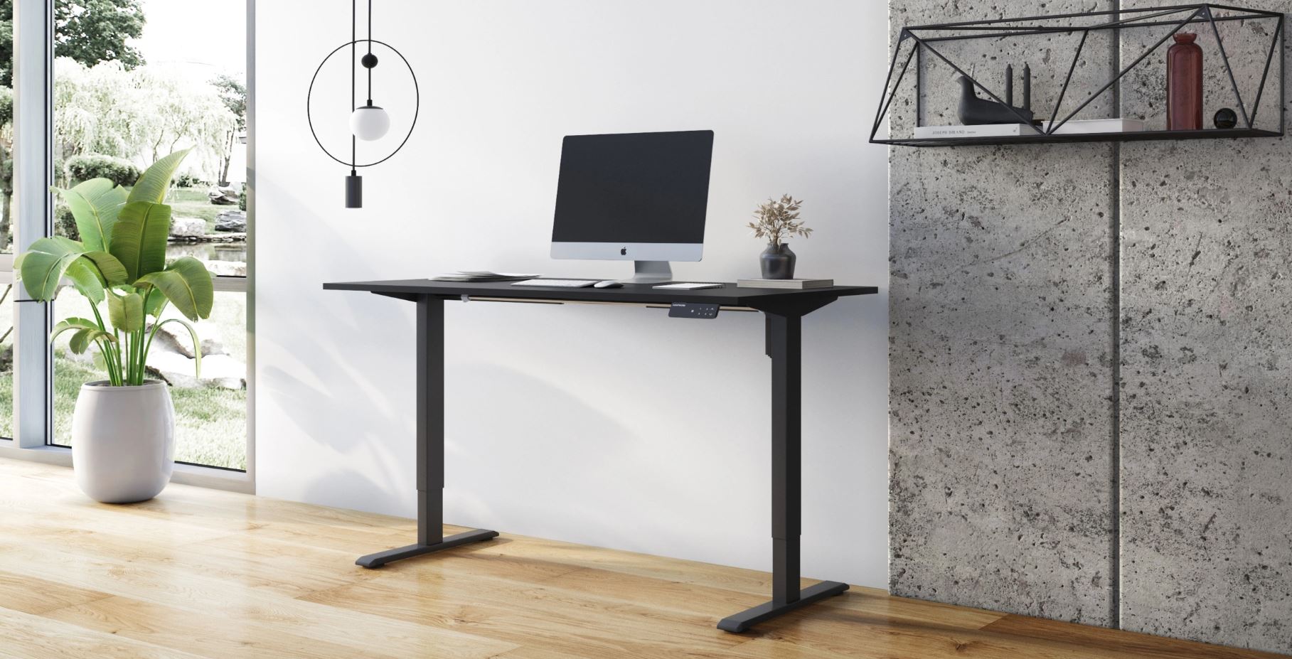 Регулируемый стол AdapDesk Smart 1 Motor 18мм Deep Black, Space Black