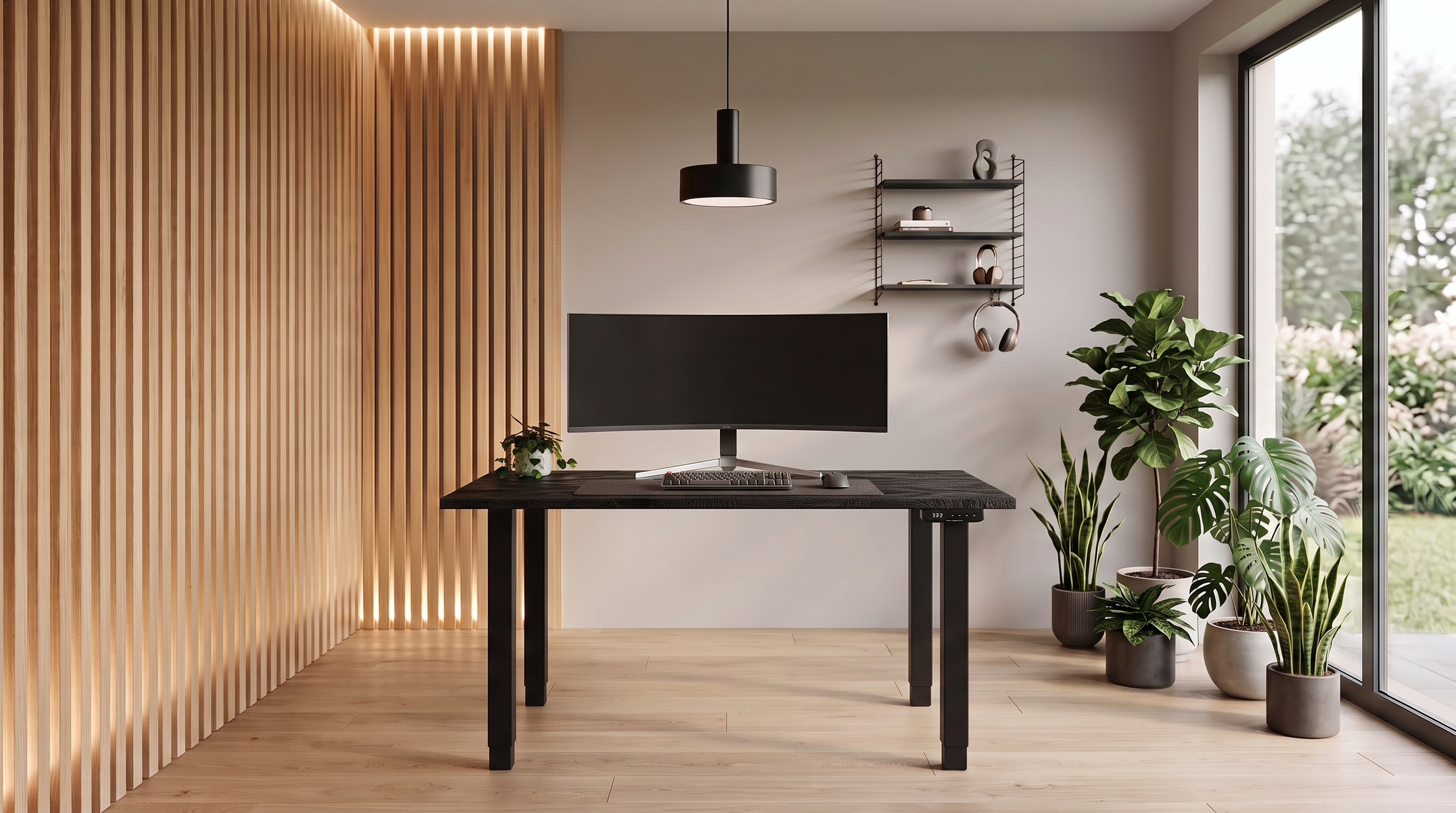 Регульований стіл AdapDesk Smart 4L 2 Motor 36 мм Carbon Black, Space Black