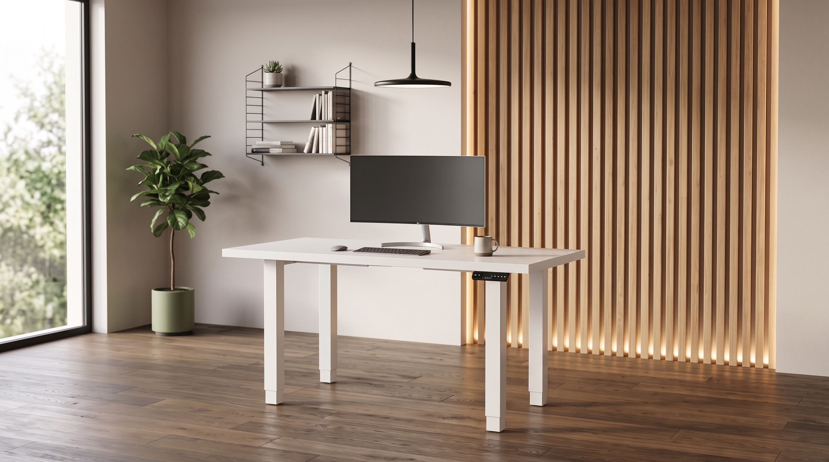 Регульований стіл AdapDesk Smart 4L 2 Motor 36 мм Crystal White, Snow White
