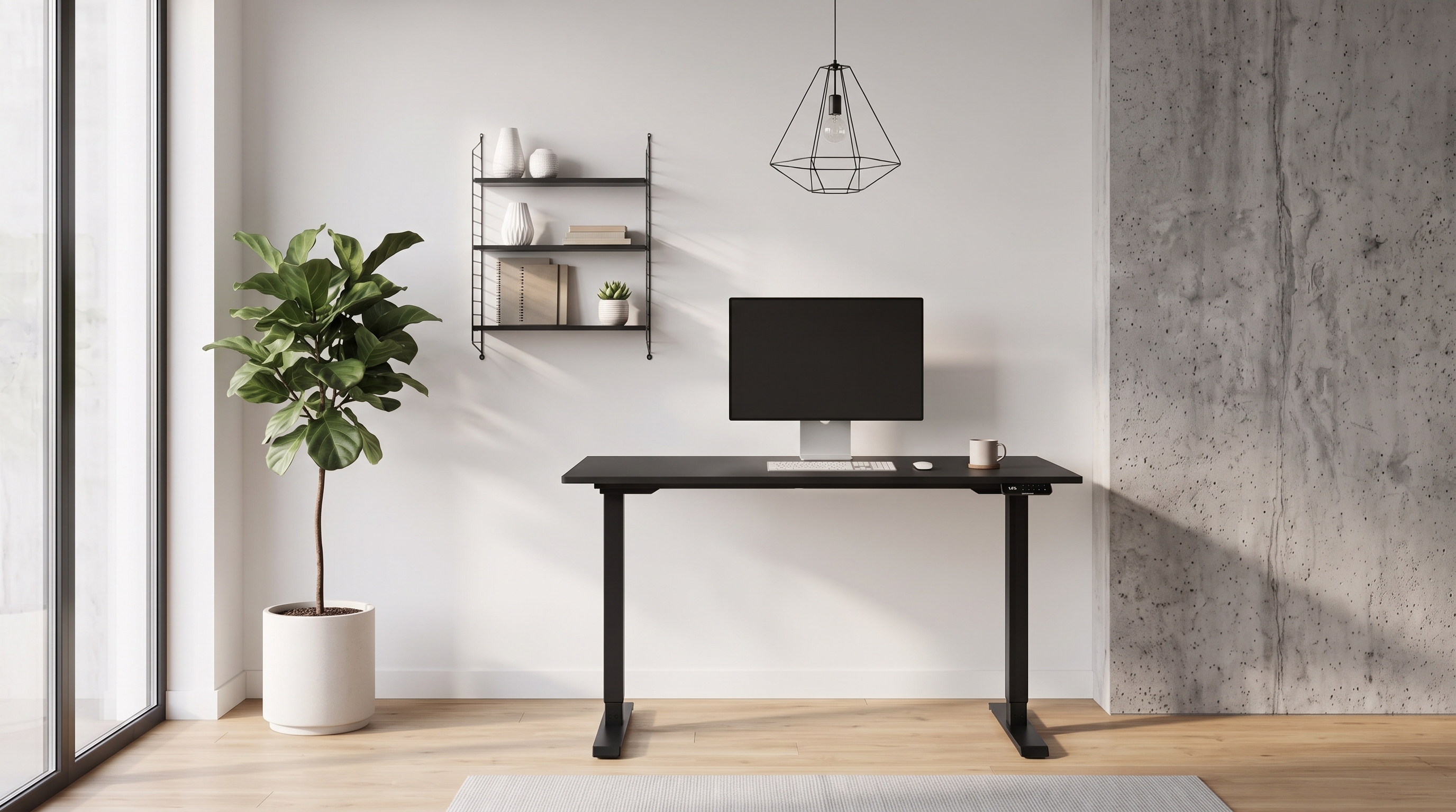 Регульований стіл AdapDesk Smart 2 Motor 18мм Deep Black, Space Black