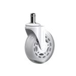 Комплект (5шт) прогумованих роликів CASTORS 75 Білий