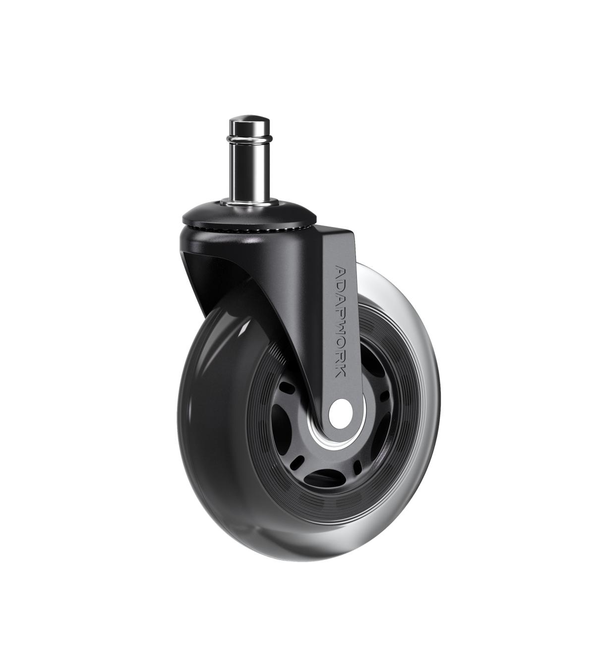 Комплект (5шт) прорезиненных роликов CASTORS 65 Прозрачный, фото 1