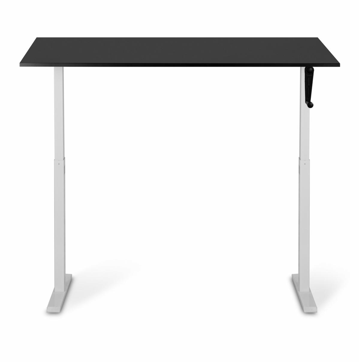 Регулируемый стол AdapDesk Smart Manual 18мм Deep Black, Snow White, фото 5