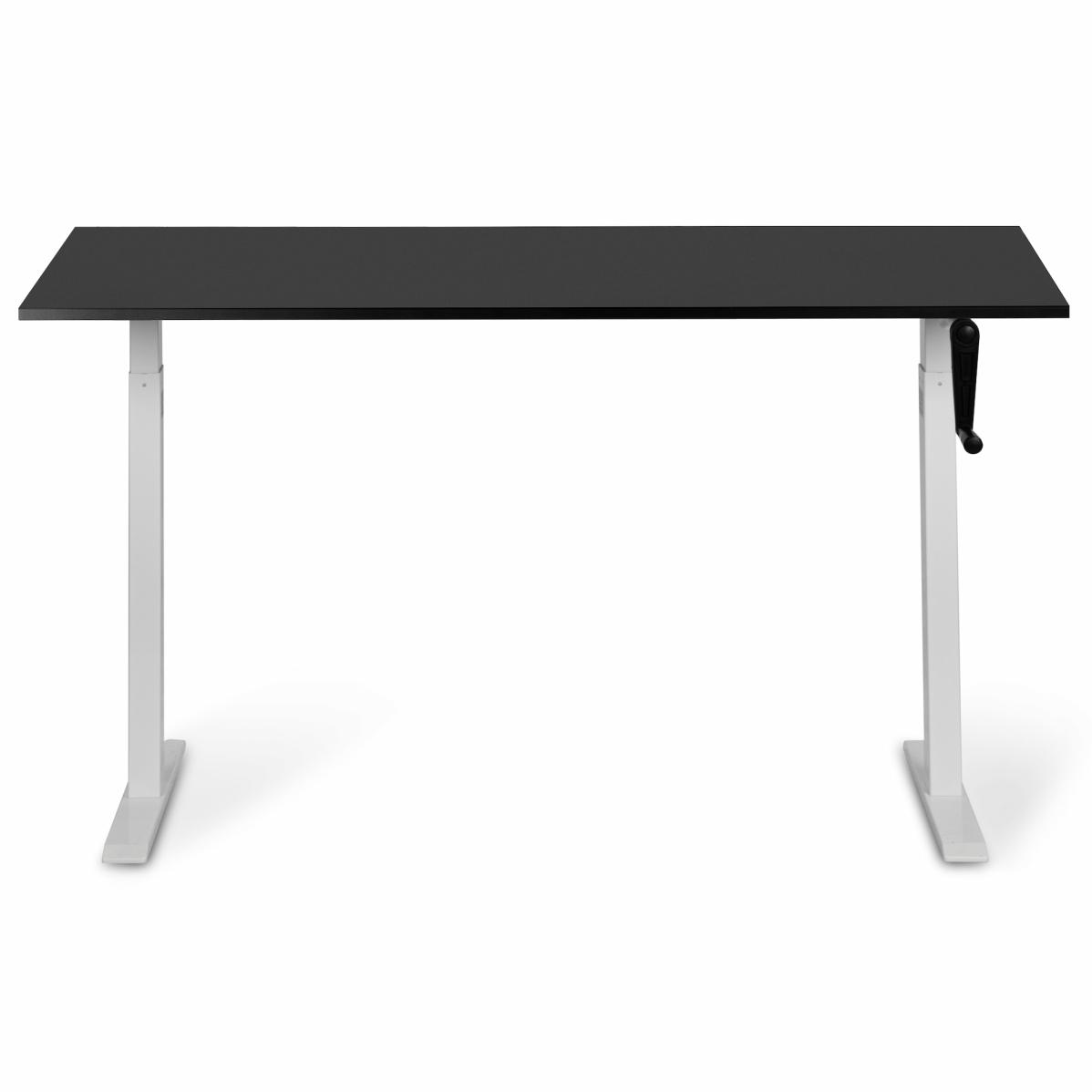 Регулируемый стол AdapDesk Smart Manual 18мм Deep Black, Snow White, фото 1