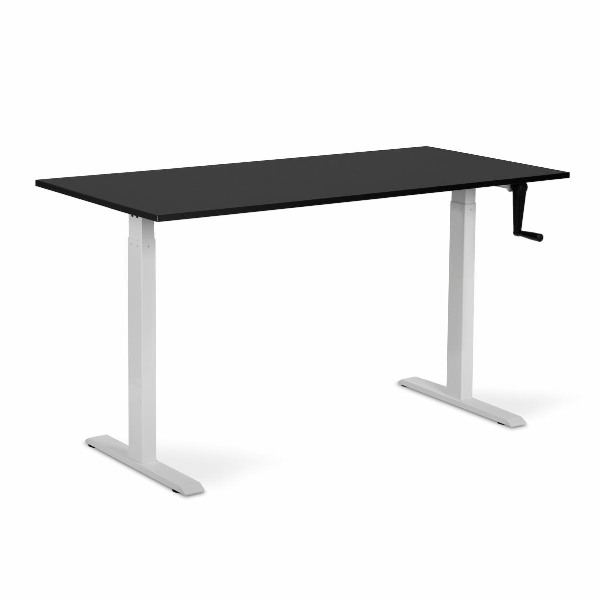 Регулируемый стол AdapDesk Smart Manual 18мм Deep Black, Snow White, фото 8