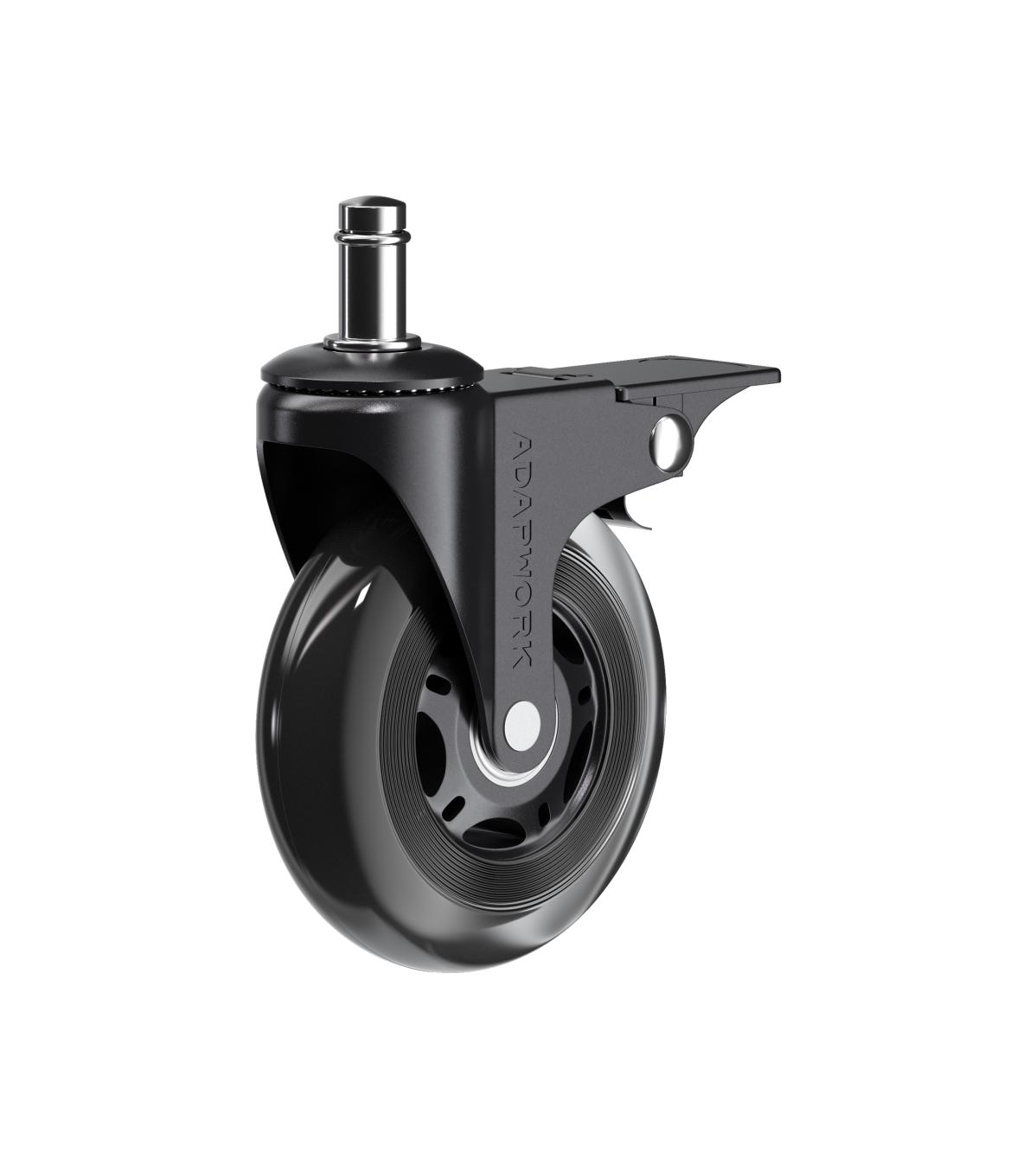 Комплект (5шт) прорезиненных роликов CASTORS 75 FIX Прозрачный, фото 1