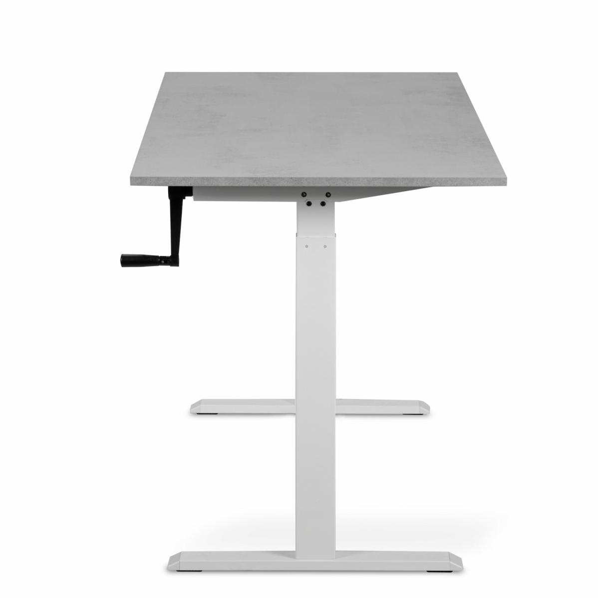 Регулируемый стол AdapDesk Smart Manual 18мм Smoky Gray, Snow White, фото 3