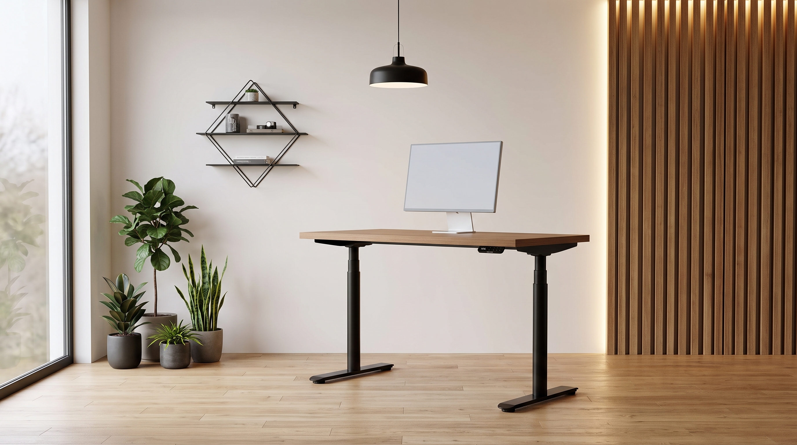 Adjustable table AdapDesk Smart 2 Motor Pro Speed 36мм Golden Wood, Space Black