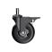 Комплект (5шт) прогумованих роликів CASTORS 75 FIX Чорний, фото 2 mini