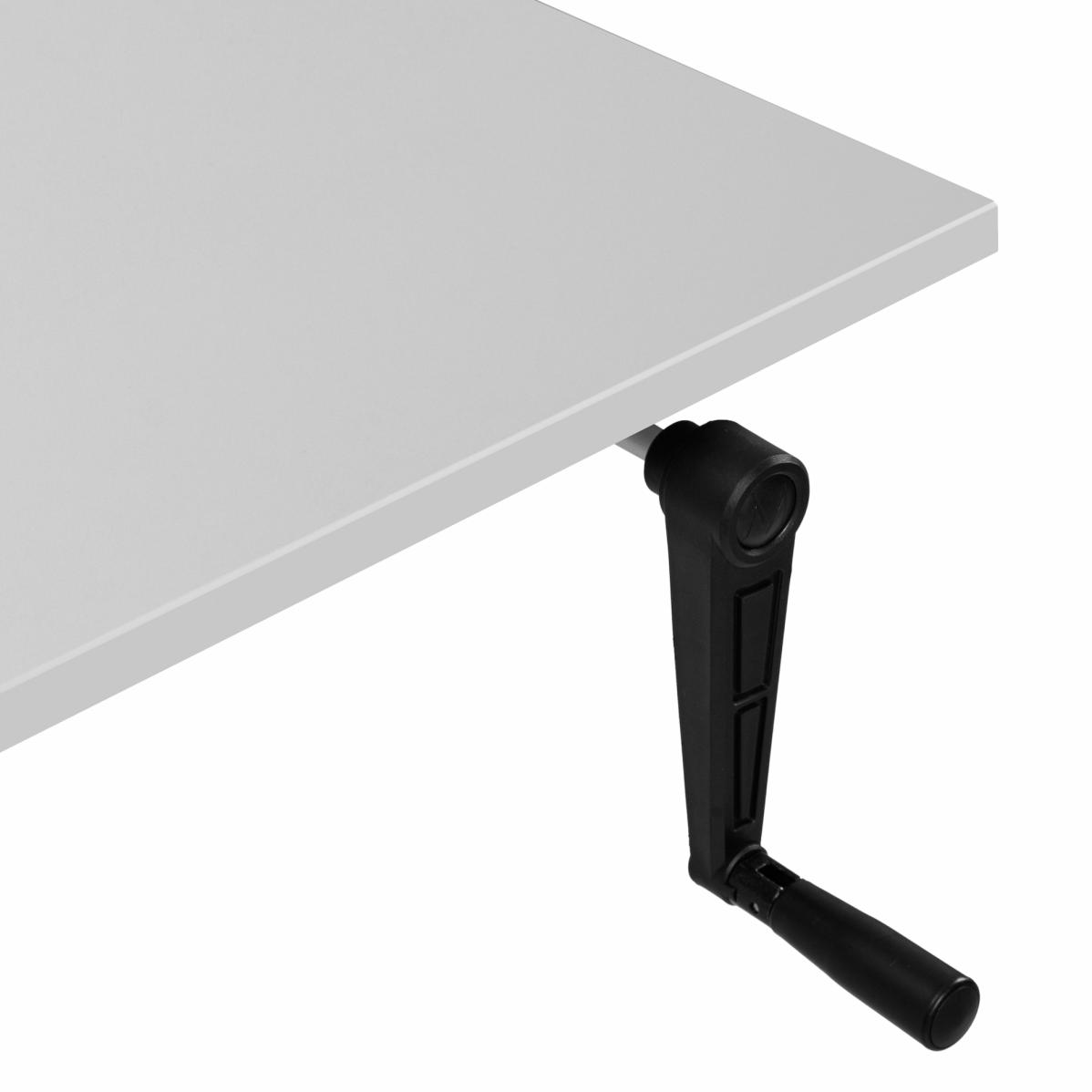 Регулируемый стол AdapDesk Smart Manual 18мм Crystal White, Space Black, фото 2