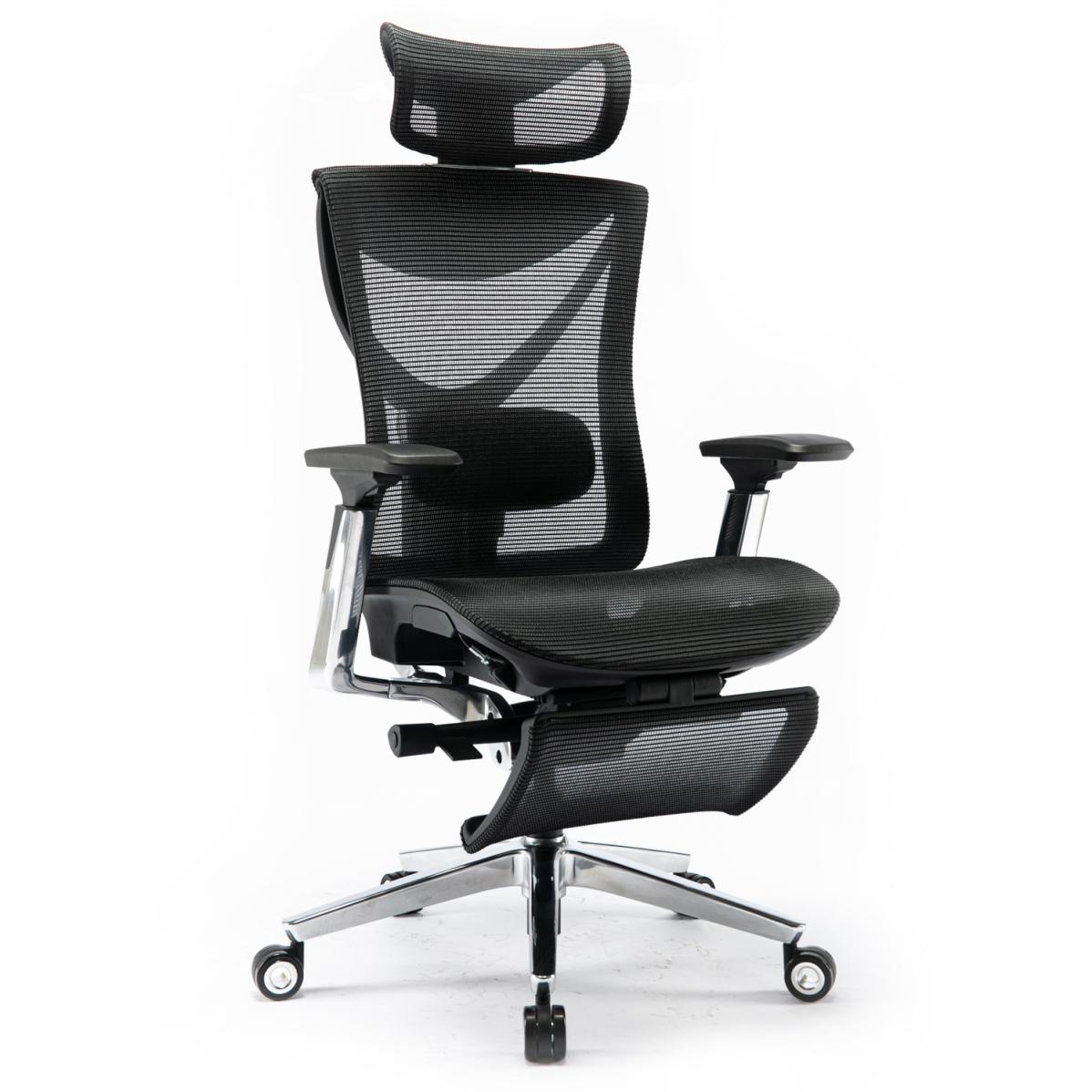 Крісло S1 Mesh Pro Max Senior ErgoChair Platinum Deep Black, фото 1