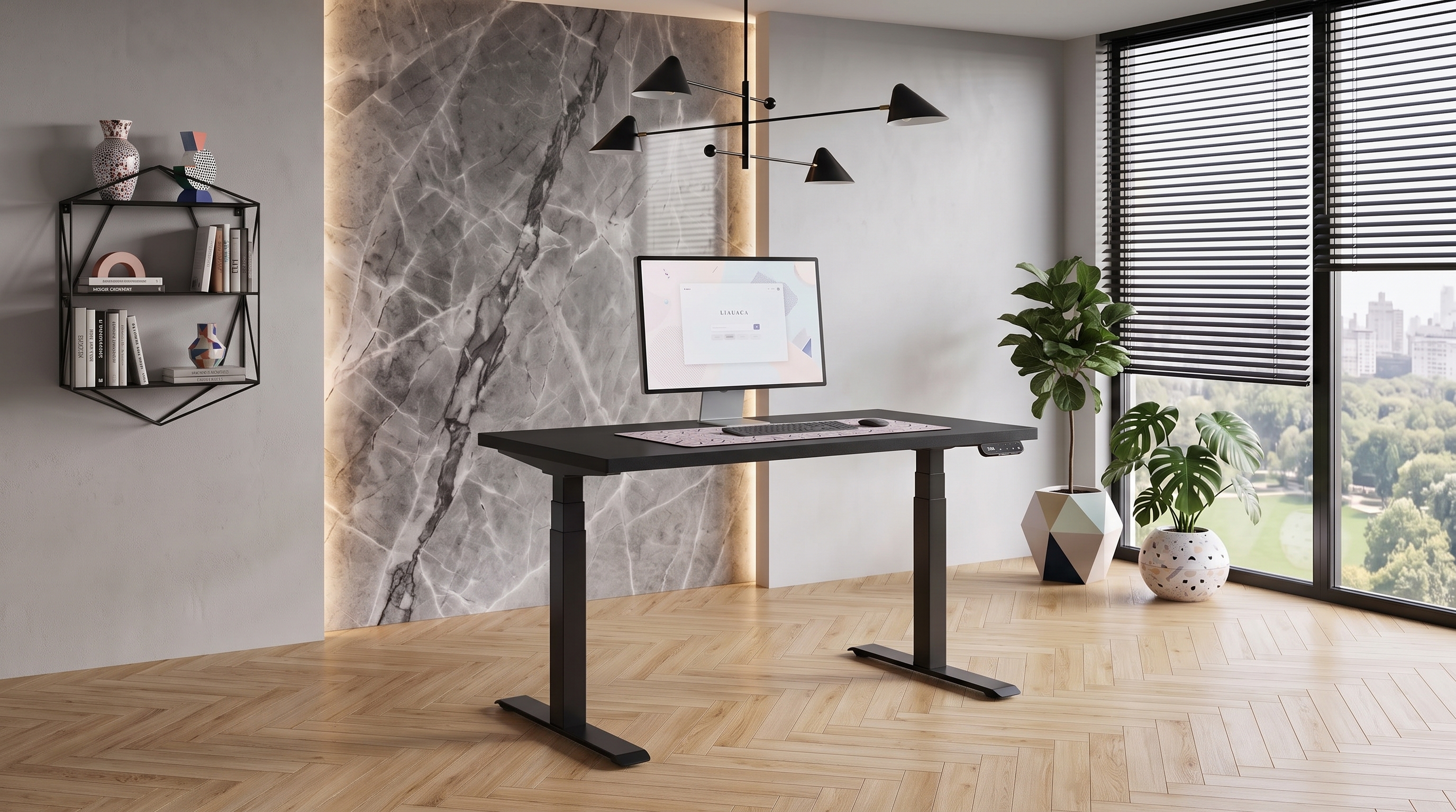 Регульований стіл AdapDesk Smart 2 Motor Pro 36мм Deep Black, Space Black