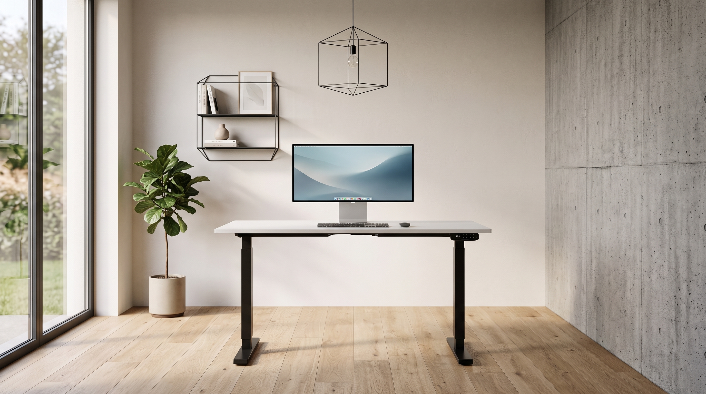 Регульований стіл AdapDesk Smart 2 Motor 18мм Crystal White, Space Black