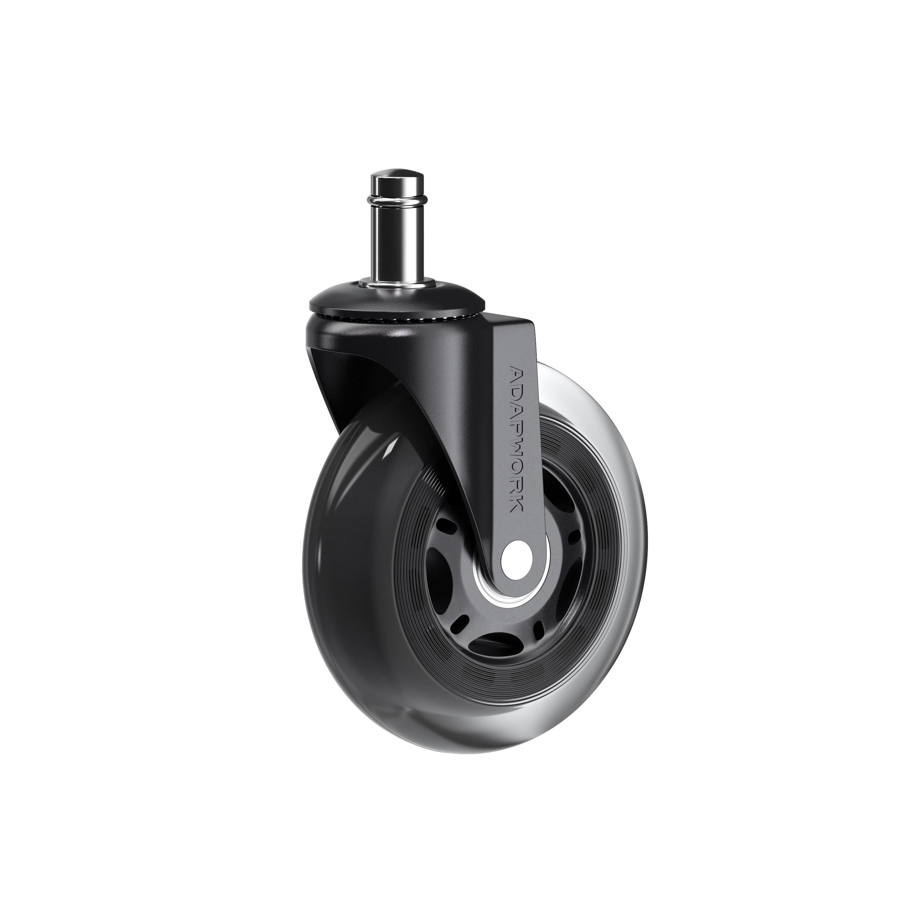 Комплект (5шт) прогумованих роликів CASTORS 75 Прозорий