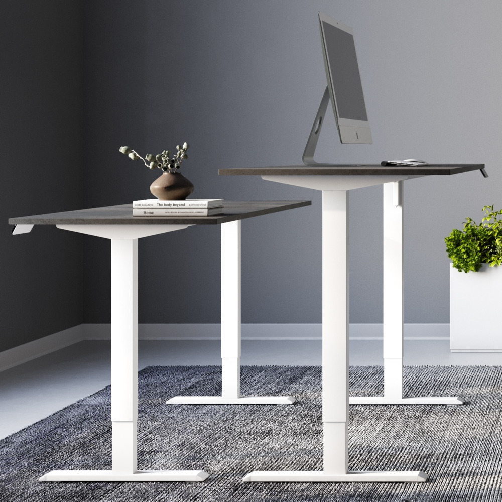 Регульований стіл AdapDesk Smart 1 Motor 18мм Smoky Gray, Snow White