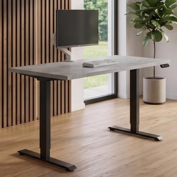 Ергономічне Регульований стіл AdapDesk Smart 2 Motor 18мм Smoky Gray, Space Black