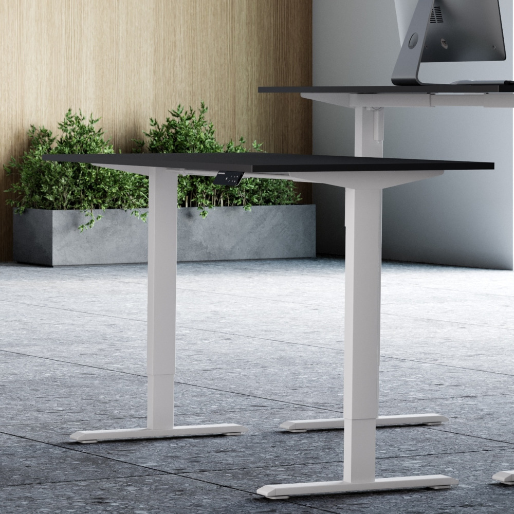 Регульований стіл AdapDesk Smart 1 Motor 18мм Deep Black, Snow White