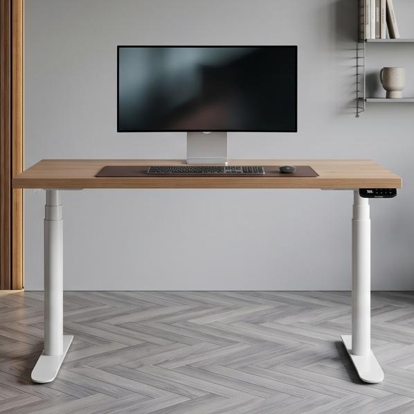 Ергономічне Регульований стіл AdapDesk Smart 2 Motor Pro Speed 36мм Golden Wood, Snow White