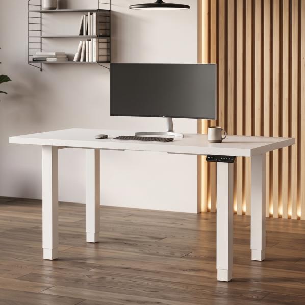 Ергономічне Регульований стіл AdapDesk Smart 4L 2 Motor 36 мм Crystal White, Snow White