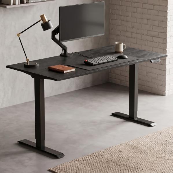 Ергономічне Регульований стіл AdapDesk Smart 2 Motor 18мм Carbon Black, Space Black